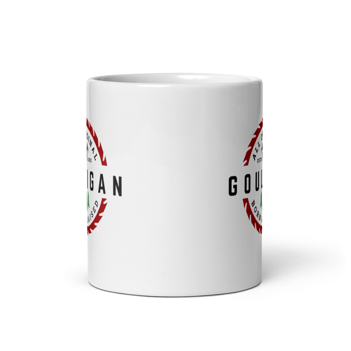 White glossy mug